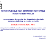 Réunion Publique Listes Electorales